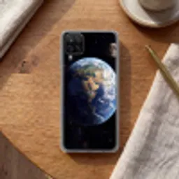 Aarde - Ruimte - Blauw - Groen Telefoonhoesje Samsung Galaxy A12 klein -sfeer1
