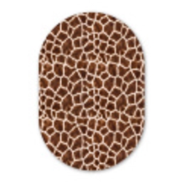 Giraf - Vacht - Klassiek - Bruin Wandcirkel Ovaal Forex klein -3d