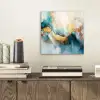 Abstract - Kunst - Gold - Blauw aluminium wit klein -sfeer1