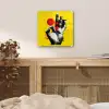 Hand - Rode cirkel - Geel plexiglas 5mm klein -sfeer4