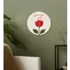 Roos - Rood - Bloem - Valentijn Wandcirkel kunststof plaat 5mm dik klein -sfeer3