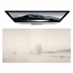 Boom - Mist - Sneeuw - Winter - Minimalistisch Muismat XXL klein -zzz3d