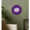 Passievrucht - Zaadjes - Paars - Minimalistisch Wandcirkel kunststof plaat 5mm dik klein -sfeer3