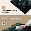 Groen - Bladeren - Glad - Nerven Inductie beschemer met haakjes middel -ky-schoon-nl