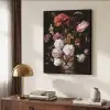 Stilleven met bloemen - Jan Davidsz de Heem - Kat Textielframe zwart klein -sfeer3