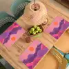 Zon - Heuvels - Paars - Abstract Placemat vinyl groot -zzsfeer5_Kitchenyeah-website