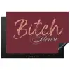 Bitch please - Rood - Blauw Inductie beschermer vinyl 3mm klein -3d