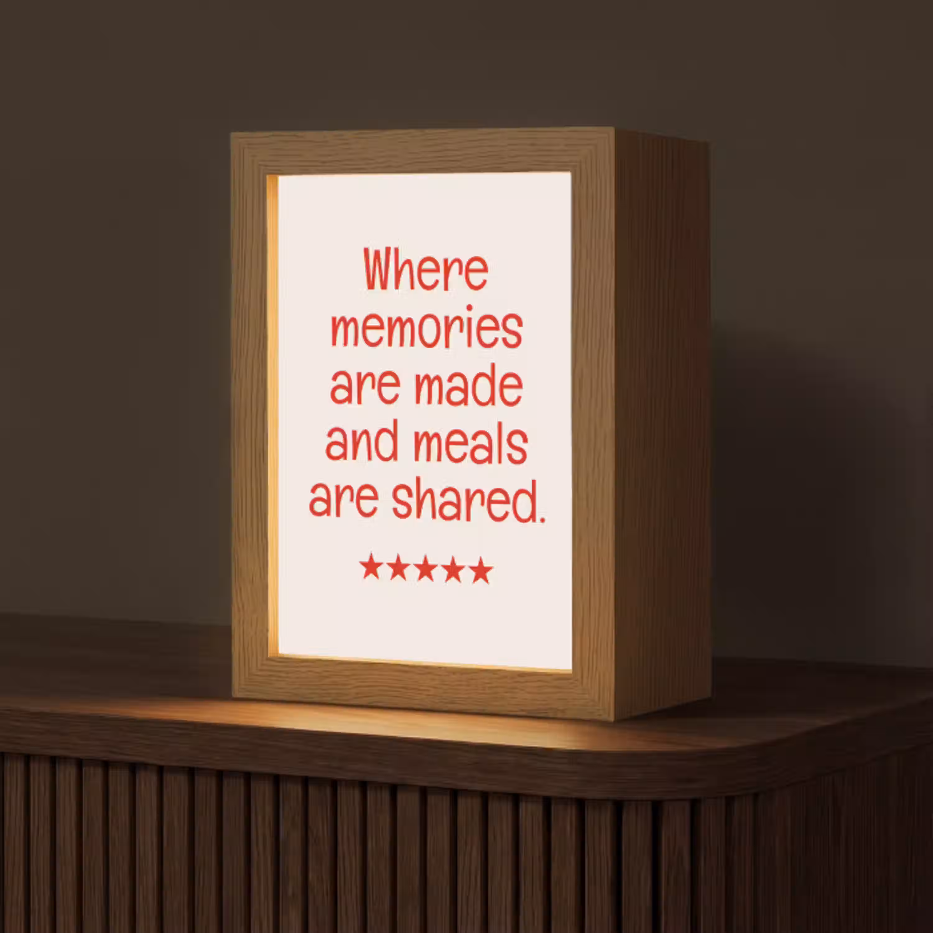 Quote - Sterren - Rood - Memories Light Box met kabel (Tafellamp) klein -z3d_website