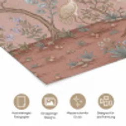 Nostalgisch - Reigers - Roze poster papier klein -tcloseup_DE