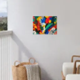 Abstract - Planten - Vormen - Kleurrijk tuinposter los doek klein -sfeer8