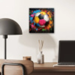Graffiti - Voetbal - Muur - Street art - Sport aluminium wit klein -sfeer5