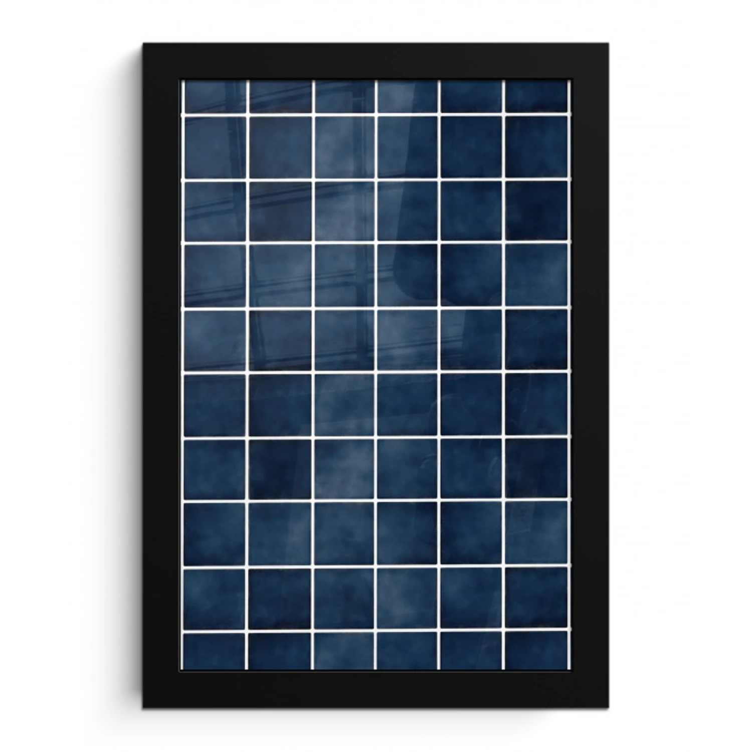 Tegel - Modern - Blauw fotolijst zwart zonder passe partout klein 224 -3d