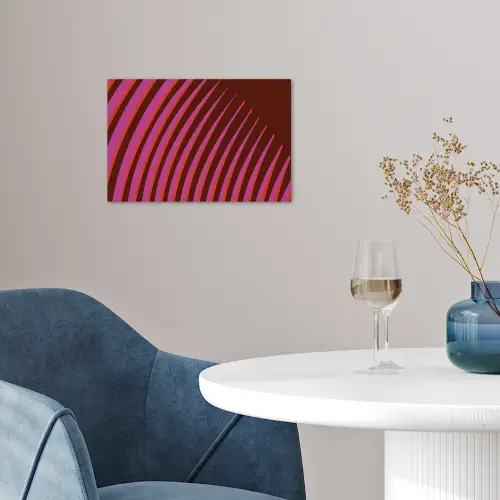Lijnen - Rood - Beweging poster papier klein -sfeer3