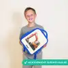 Graafmachine - Getekend - Oranje Kinderrugzak - Blauw middel -sfeer1_NL