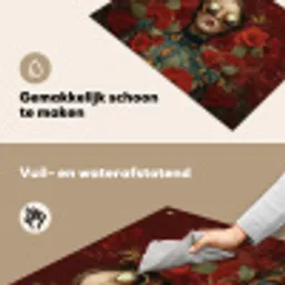 Bloemen - Dieprood - Zonnebril - Vrouw Inductie beschemer met haakjes klein -ky-schoon-nl
