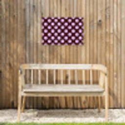 Klassiek - Stippen - Paars Tuinposter op houten frame 2 cm dik klein 845 -sfeer4