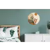 Vormen - Rond - Bladeren - Beige Wandcirkel aluminium klein -slaapkamer