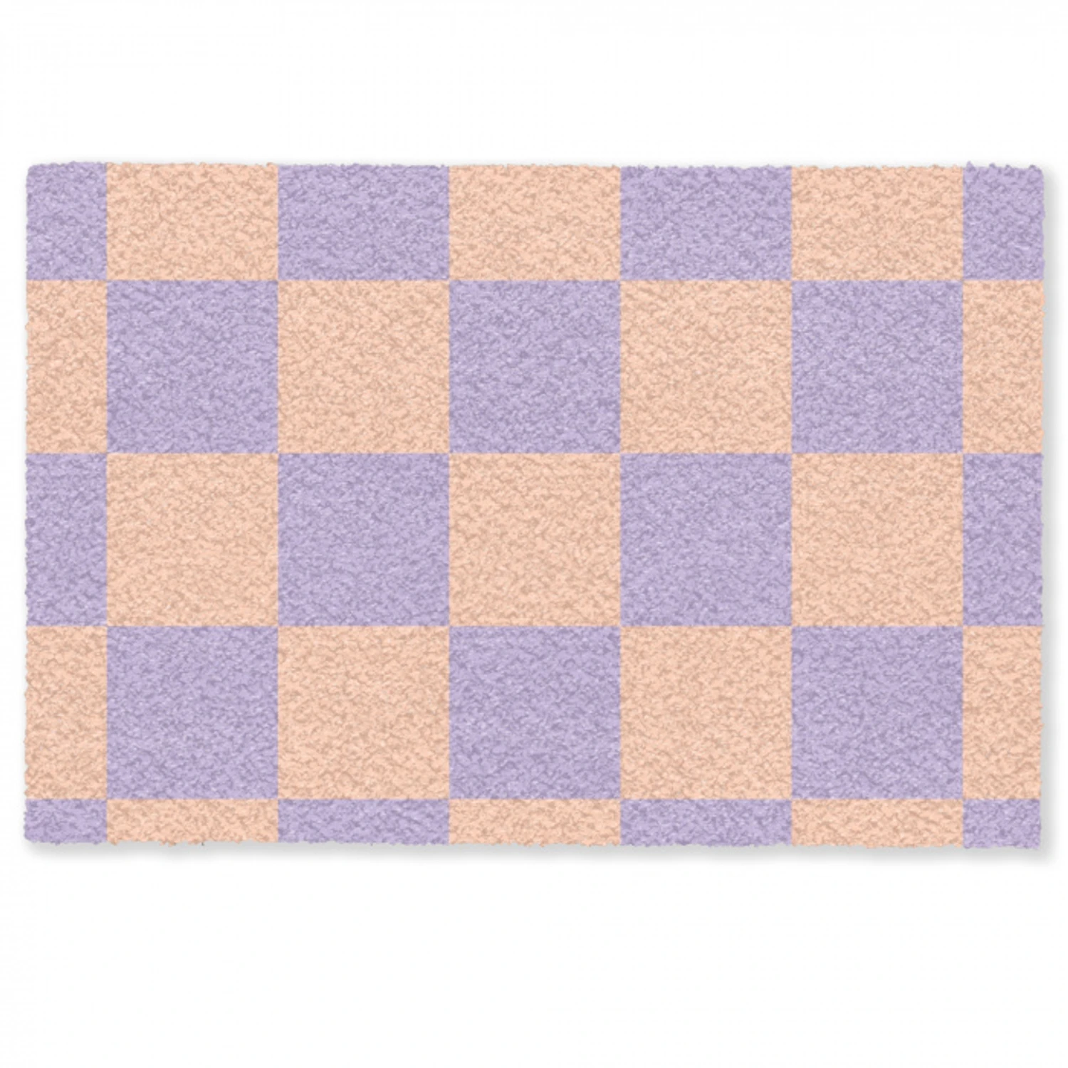 Schaakbord patroon - Paars - Roze - Blokjes Deurmat klein -zkaufland3d