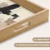 Penseelstreken - Ruw - Abstract - Beige Dienblad Rechthoek middel -USP_HandgreepNL