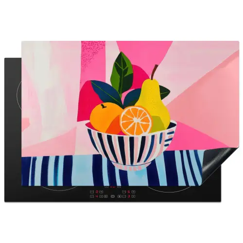Fruit - Abstracte achtergrond - Roze Inductie beschermer vinyl 3mm klein -3d