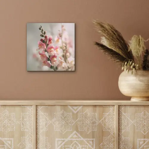 Bloem - Leeuwenbek - Roze - Stengel aluminium wit klein -sfeer4