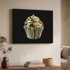 Cupcake - Eten - Goud - Zwart Textielframe - compleet frame klein -sfeer3