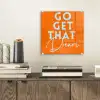Oranje - Blauw - Go get that dream plexiglas 5mm klein -sfeer1