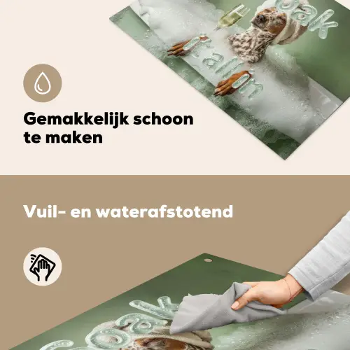 Soak it all in - Hond - Bad Inductie beschemer met haakjes klein -ky-schoon-nl