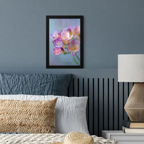Bloemen - Paars - Overloop - Meeldraden fotolijst zwart zonder passe partout klein -sfeer3