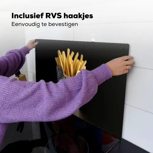 Friet - Porselein - Delfts blauw - Eten Inductie beschemer met haakjes klein -ky-ophangen-nl