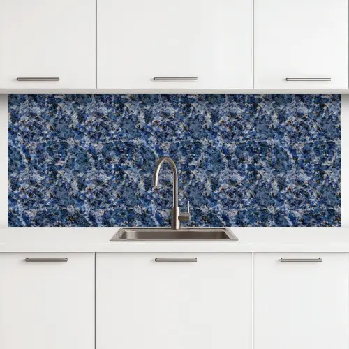 Graniet - Blauw - Koel keuken achterwand 2 middel 871 -3d