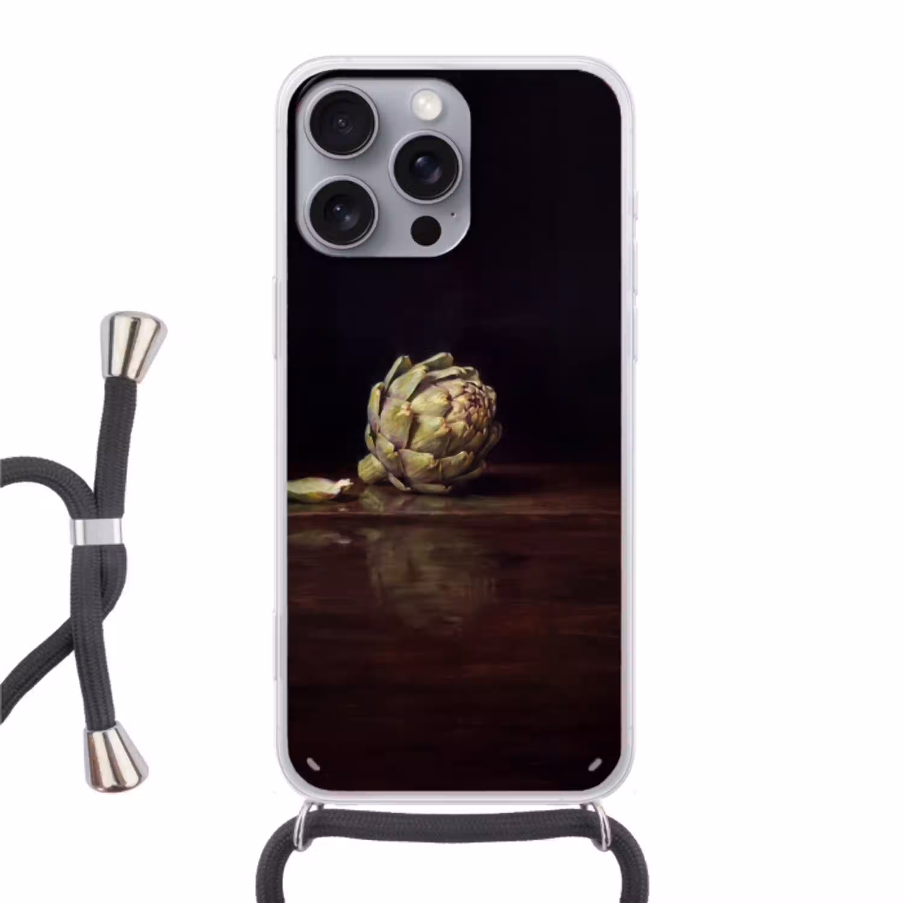 Artichok - Eten - Klassiek Hoesje iPhone 16 Pro Max met koord klein -3d