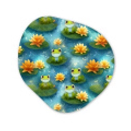 Kikker - Lelies - Groen Wandcirkel Organisch Forex 3mm klein 629 -3d