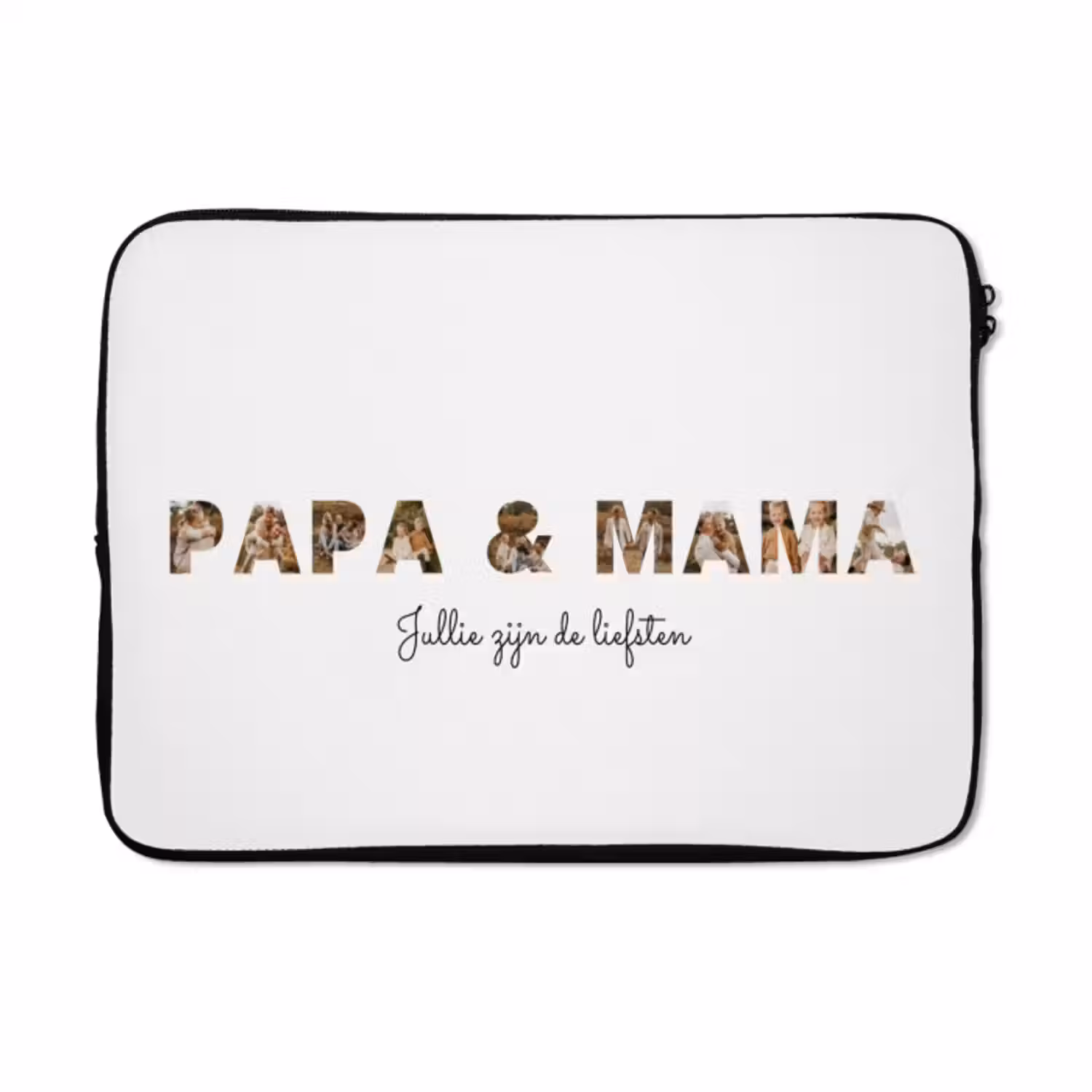 Gepersonaliseerde laptophoes - Papa & Mama - Lettercollage