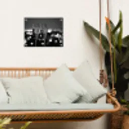 Bubbels - Proosten - Champagneglazen - Stadslichten tuinposter los doek klein -sfeer7