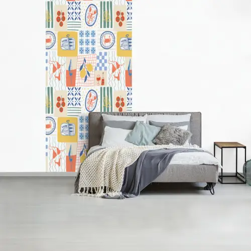 Zee - Sfeer - Mozaïek - Wijn fotobehang vinyl groot 64 -slaapkamer