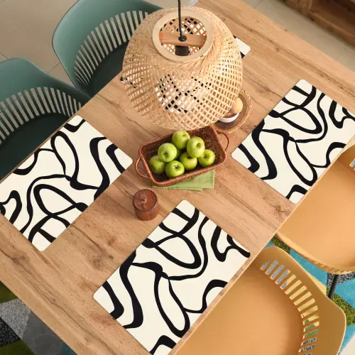 Abstract - Lijnen - Modern - Beige Placemat vinyl groot -zzsfeer5_Kitchenyeah-website