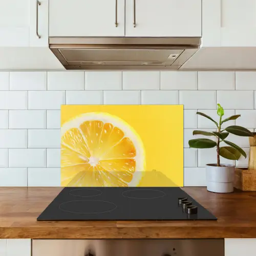 Citroen - Geel - Zonnig keuken achterwand spatscherm klein -sfeer2