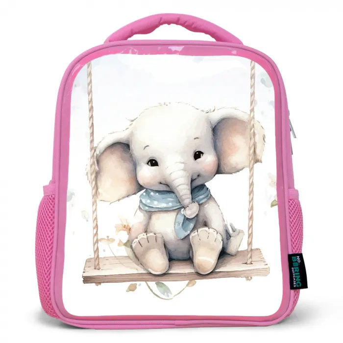 Olifant - Dier - Kinderen Kinderrugzak - Roze middel -3d