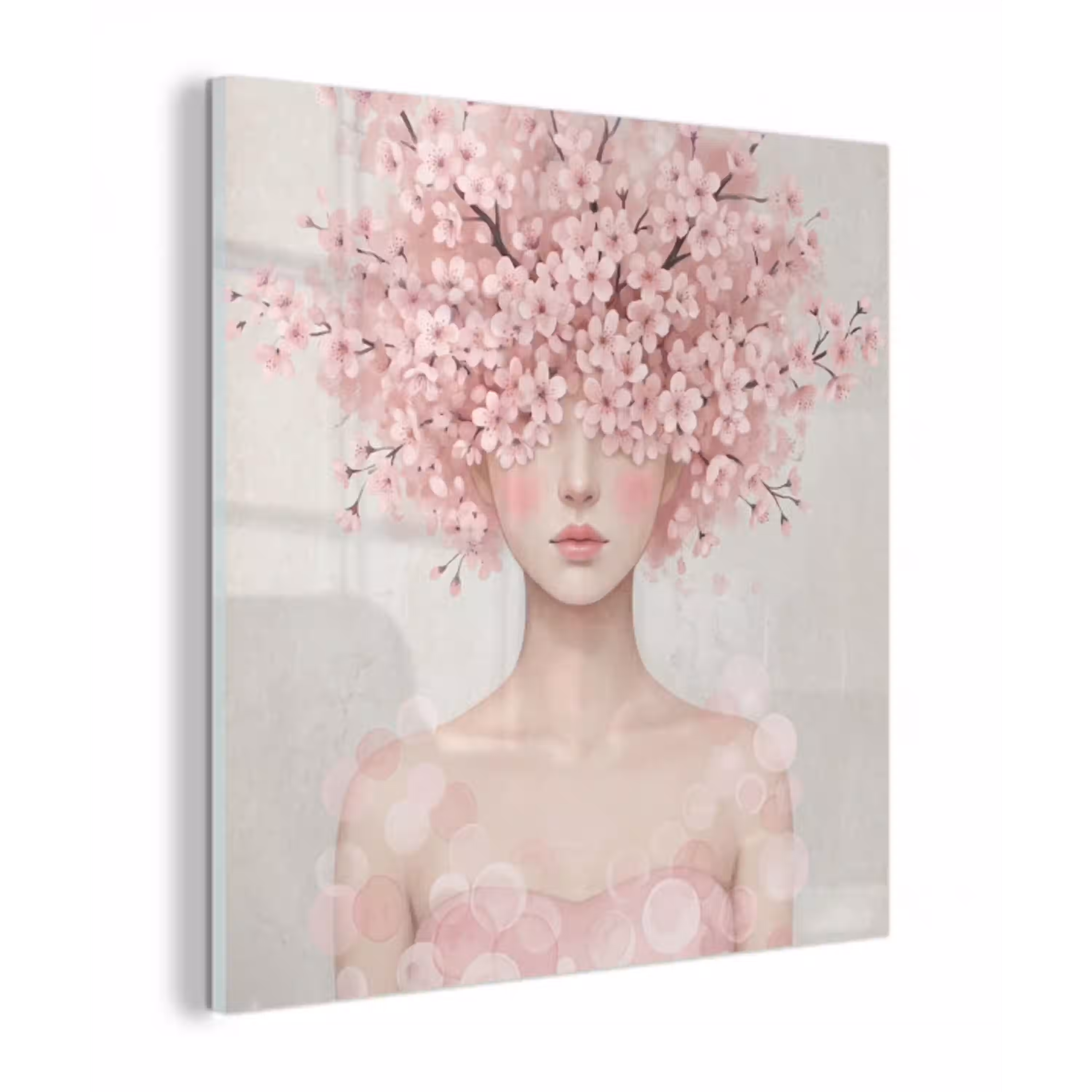 Portret - Kersenbloesem - Roze plexiglas 5mm klein -z3d