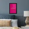 Toedeloe - Groen - Roze fotolijst zwart zonder passe partout klein -sfeer3