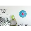 Badeend - Dobberend - Roze Wandcirkel aluminium klein -kinderkamer
