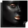 Vrouw - Make-up - Koper - Zwart Inductie beschermer vinyl 3mm middel -3d