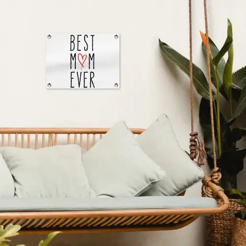 Best mom ever - Spreuken - Mama - Quotes tuinposter los doek klein -sfeer7