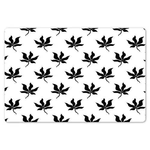 Bladeren - Silhouetten - Zwart - Wit Placemat vinyl groot 368 -zzsfeer1_Kitchenyeah-website