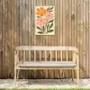 Minimalistisch - Bloemen - Bladeren - Roze Tuinposter op houten frame 2 cm dik klein -sfeer4