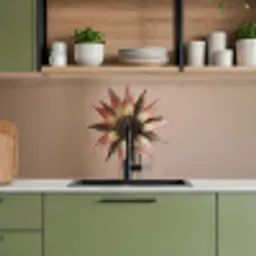 Droogbloem - Protea - Vintage - Beige - Rustiek keuken achterwand 2 middel -sfeer3