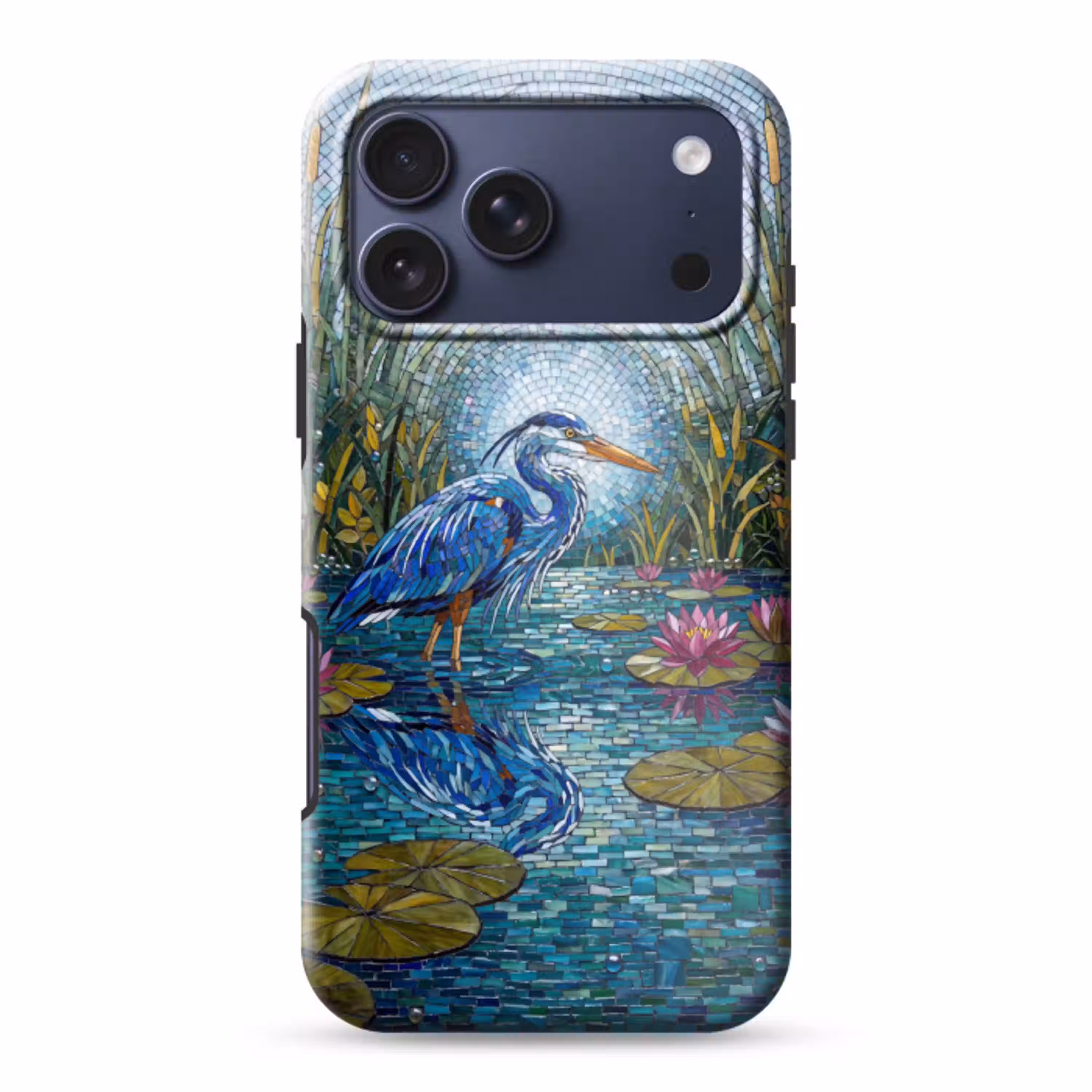 Vogel - Water - Natuur - Abstract - Blauw Toughcase MagSafe Apple iPhone 17 Pro Max klein -3d