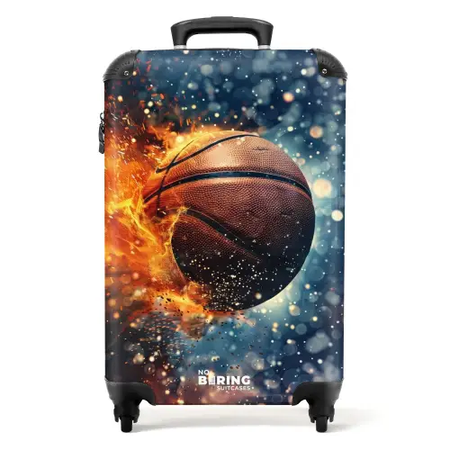 Bruisende basketbal Koffer - NBS - Handbagage middel -productfoto_recht