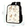 Patroon van veulens in beige en bruin kleuren Rugzak - Zwart middel -productfoto_formaten